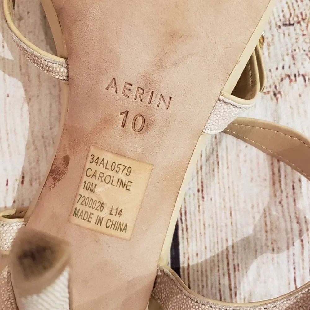 AERIN Strappy Caroline Heels, Sz 10